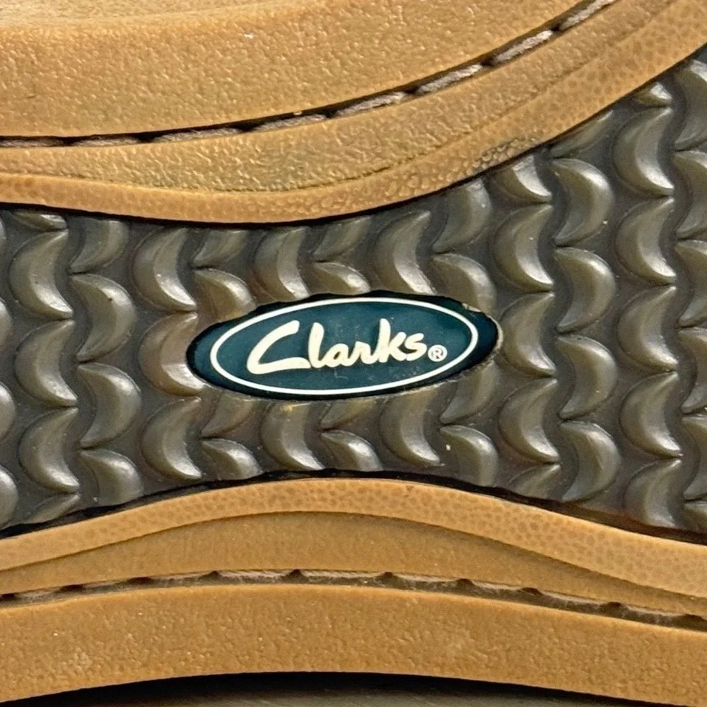 CLARKS Men's Boat Shoes Two-Toned Leather Lace-Up Top-Siders Casual Size 13M